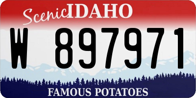 ID license plate W897971