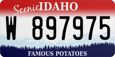 ID license plate W897975