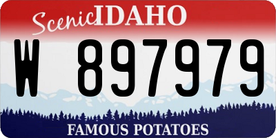 ID license plate W897979
