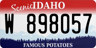 ID license plate W898057