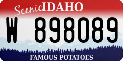 ID license plate W898089