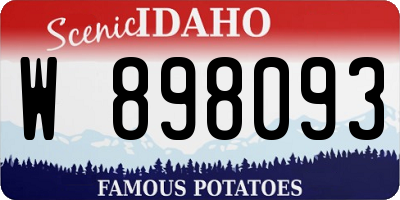 ID license plate W898093