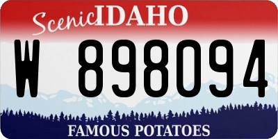 ID license plate W898094