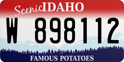 ID license plate W898112