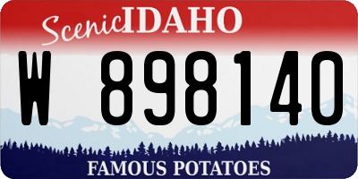 ID license plate W898140
