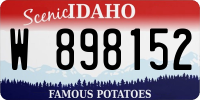 ID license plate W898152
