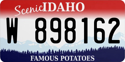 ID license plate W898162