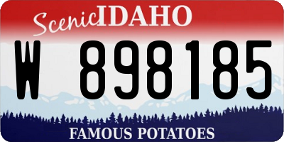 ID license plate W898185