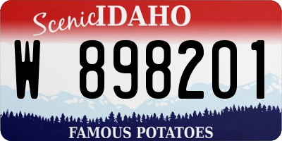 ID license plate W898201
