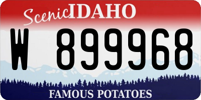 ID license plate W899968