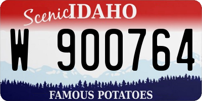 ID license plate W900764