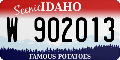 ID license plate W902013