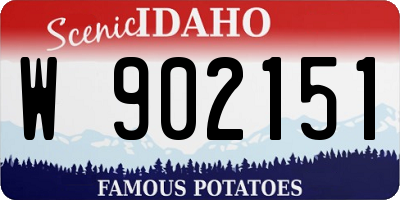 ID license plate W902151