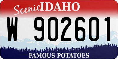 ID license plate W902601