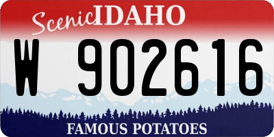 ID license plate W902616