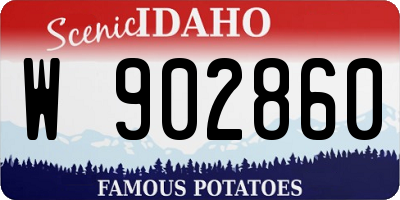 ID license plate W902860