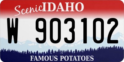 ID license plate W903102