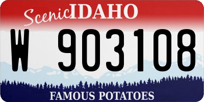 ID license plate W903108