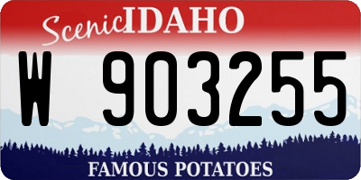 ID license plate W903255