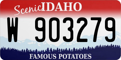 ID license plate W903279