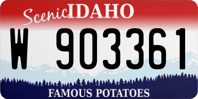 ID license plate W903361