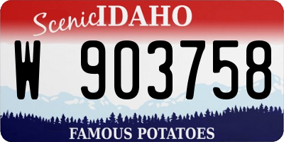 ID license plate W903758