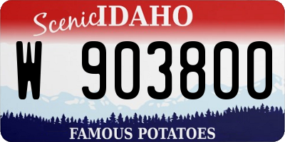 ID license plate W903800