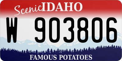 ID license plate W903806