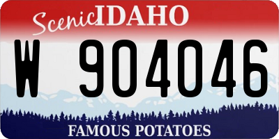 ID license plate W904046