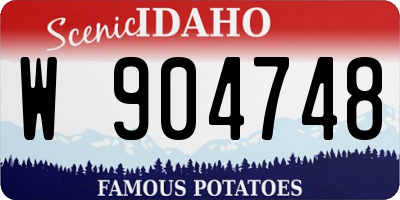 ID license plate W904748