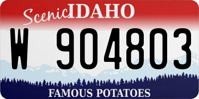 ID license plate W904803