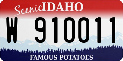 ID license plate W910011