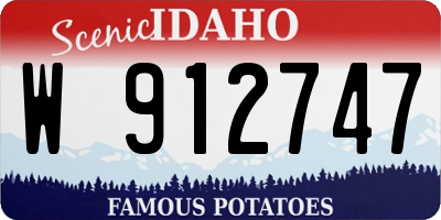 ID license plate W912747