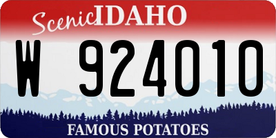 ID license plate W924010