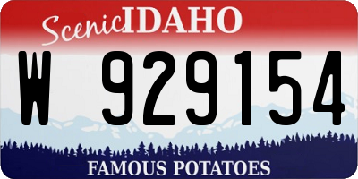 ID license plate W929154