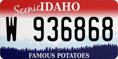 ID license plate W936868