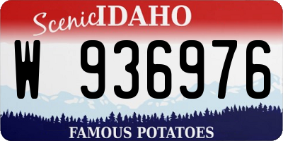 ID license plate W936976