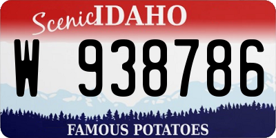 ID license plate W938786