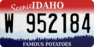 ID license plate W952184