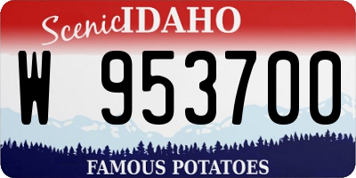 ID license plate W953700