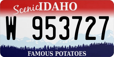 ID license plate W953727