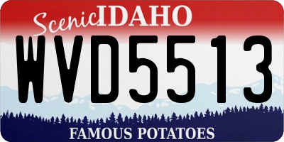 ID license plate WVD5513