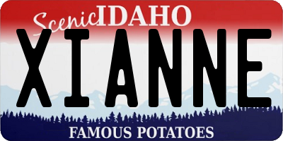 ID license plate XIANNE