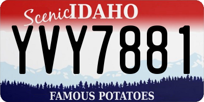 ID license plate YVY7881