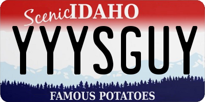 ID license plate YYYSGUY