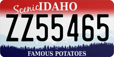 ID license plate ZZ55465