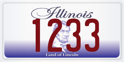 IL license plate 1233