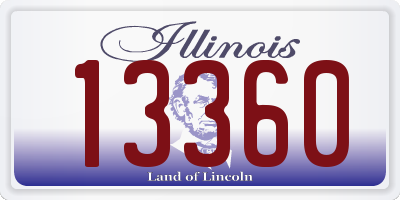 IL license plate 13360