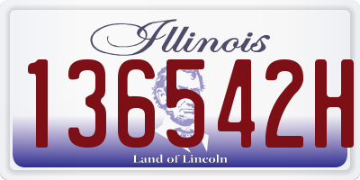 IL license plate 136542H