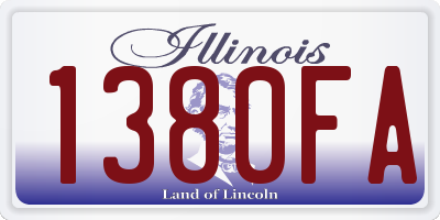 IL license plate 1380FA